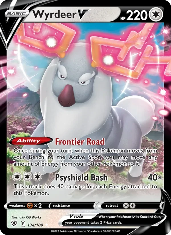 Wyrdeer V 134/189 Astral Radiance Pokémon card