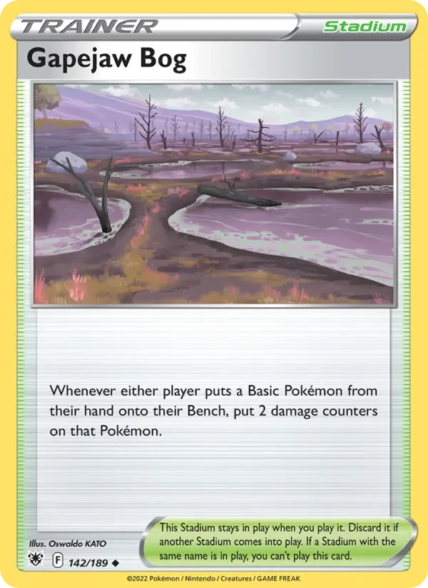 Carta Pokémon Gapejaw Bog 142/189 Astral Radiance