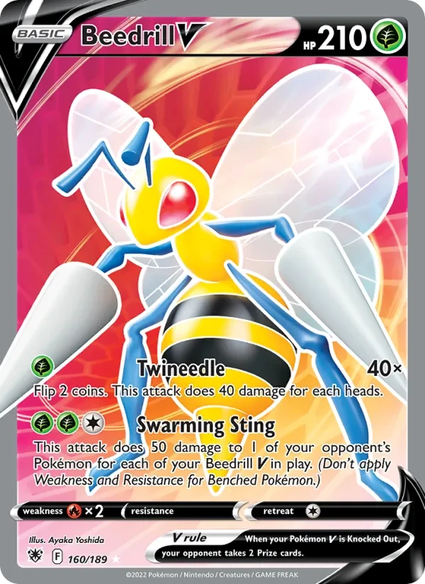 Beedrill V 160/189 Astral Radiance Pokémon card
