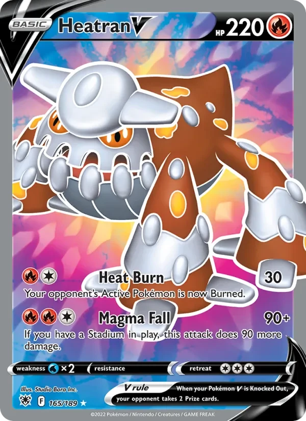 Heatran V 165/189 Astral Radiance Pokémon card