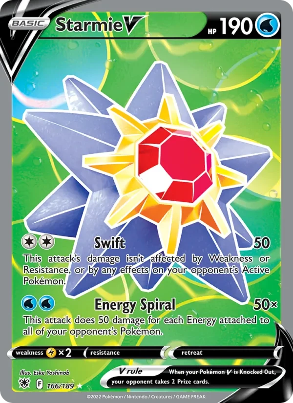 Starmie V 166/189 Astral Radiance Pokémon card