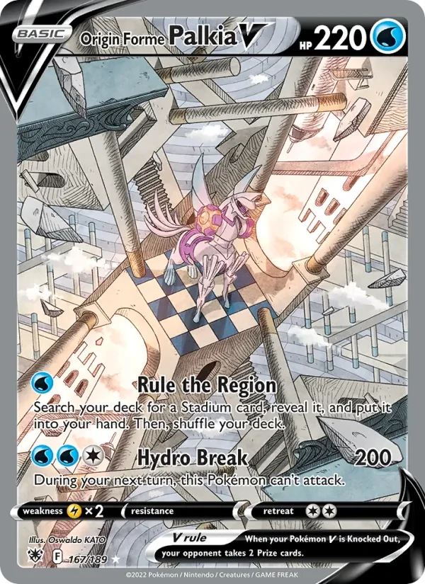 Origin Forme Palkia V 167/189 Astral Radiance Pokémon card