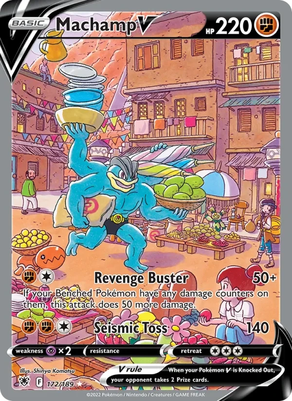 Machamp V 172/189 Astral Radiance Pokémon card