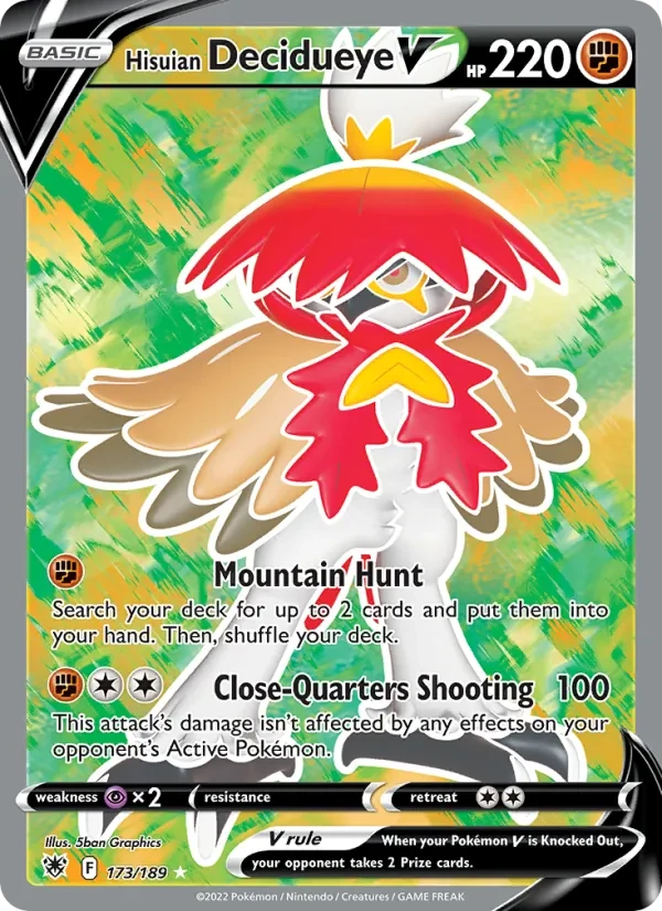 Carte Pokémon Hisuian Decidueye V 173/189 Astral Radiance