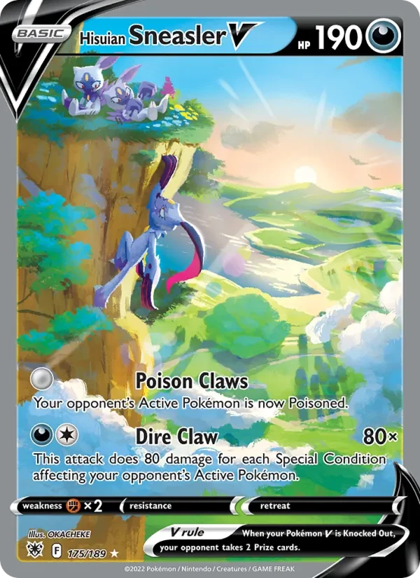 Hisuian Sneasler V 175/189 Astral Radiance Pokémon kaart