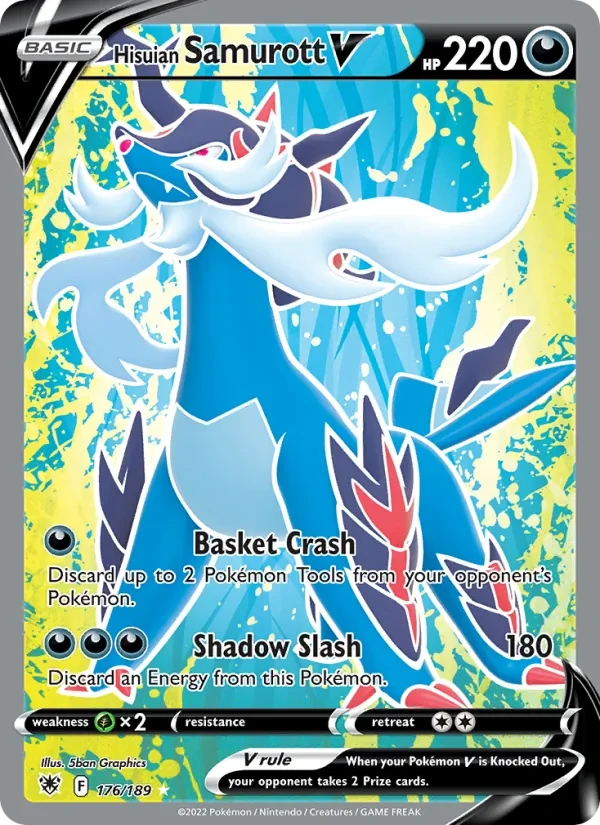 Hisuian Samurott V 176/189 Astral Radiance Pokémon card