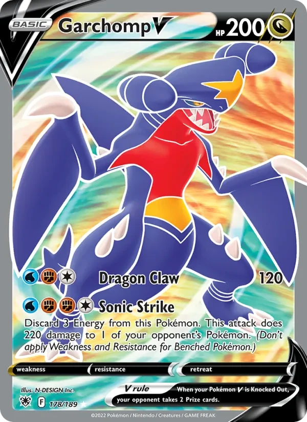 Garchomp V 178/189 Astral Radiance Pokémon Karte