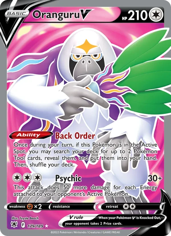 Oranguru V 179/189 Astral Radiance Pokémon card