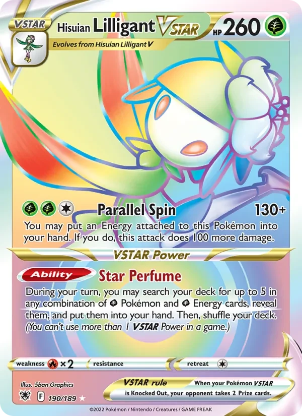 Hisuian Lilligant VSTAR 190/189 Astral Radiance Pokémon Karte
