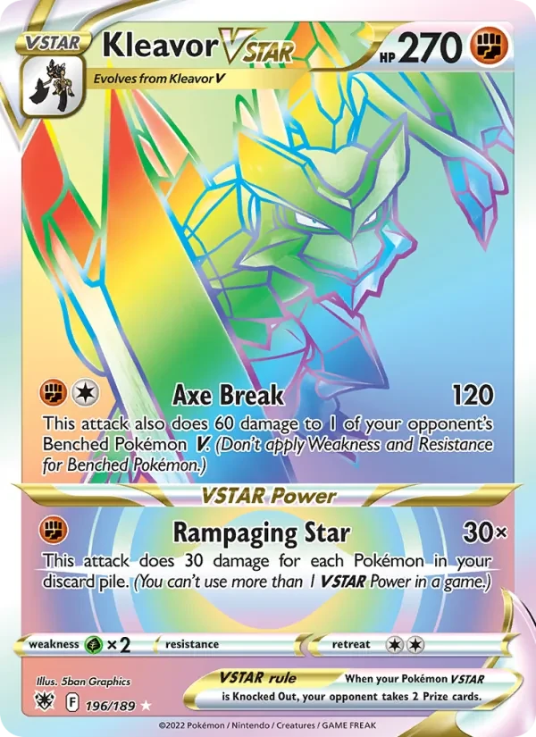Kleavor VSTAR 196/189 Astral Radiance Pokémon card