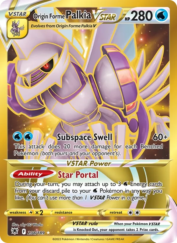 Origin Forme Palkia VSTAR 208/189 Astral Radiance Pokémon card