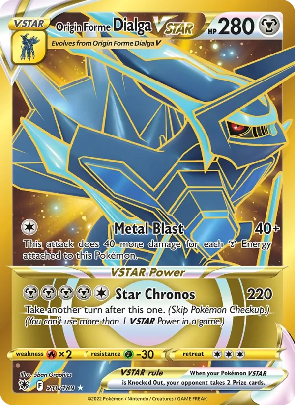 Origin Forme Dialga VSTAR 210/189 Astral Radiance Pokémon card