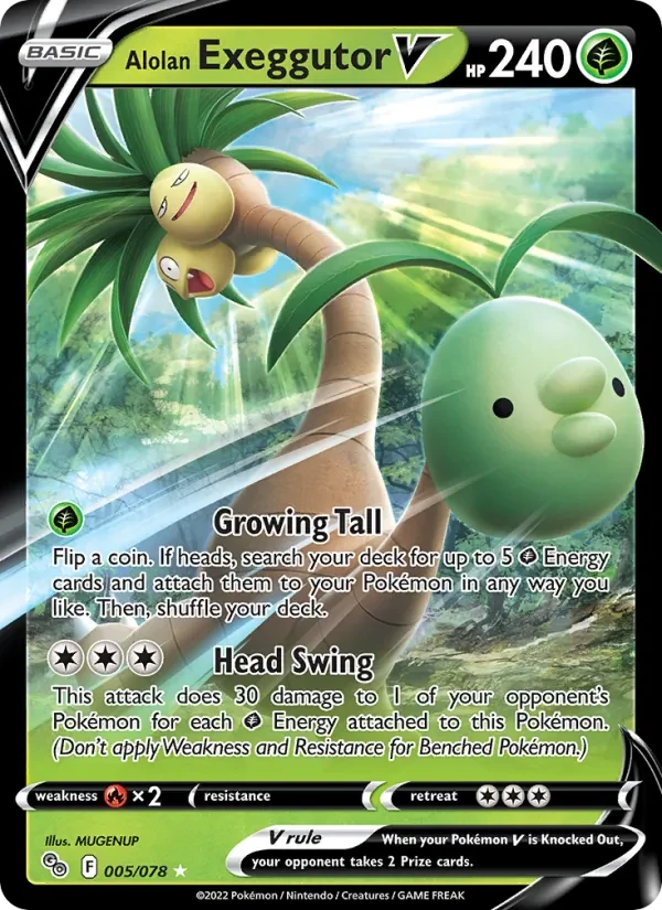 Alolan Exeggutor V 005/78 Pokémon GO Pokémon card