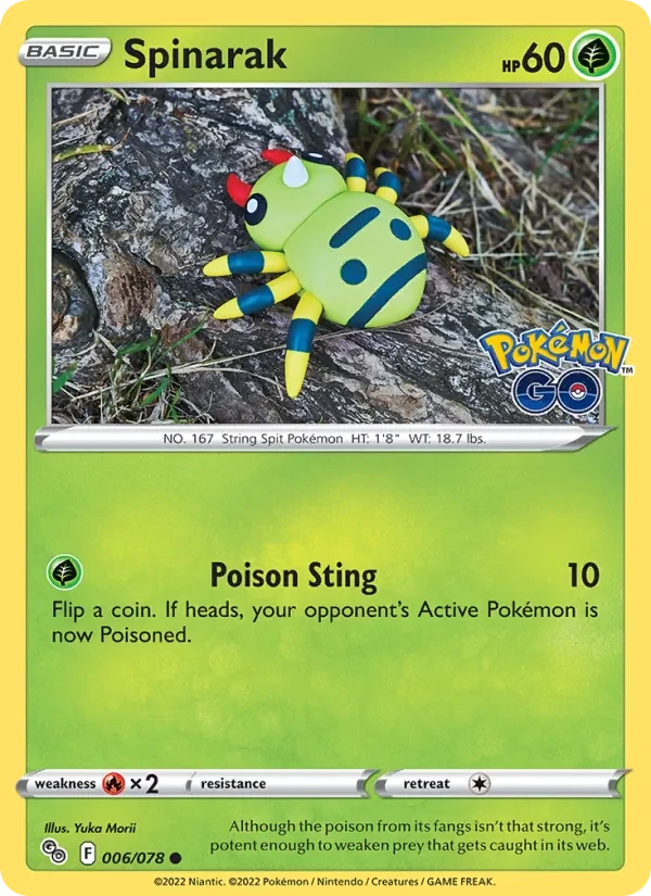 Spinarak 006/78 Pokémon GO Pokémon card