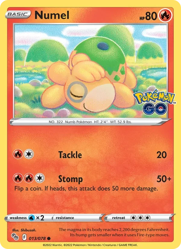 Numel 013/78 Pokémon GO Pokémon card