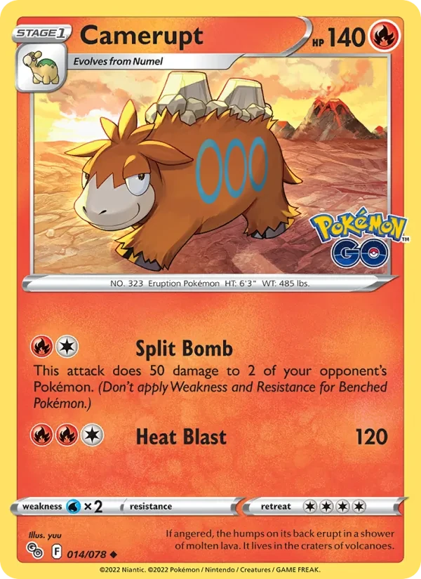 Camerupt 014/78 Pokémon GO Pokémon Karte
