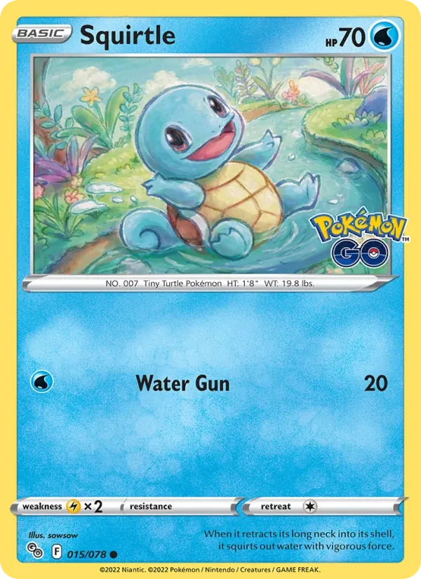 Squirtle 015/78 Pokémon GO Pokémon Karte