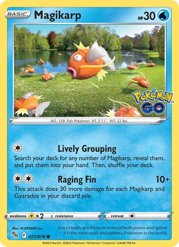 Magikarp 021/78 Pokémon GO Pokémon card