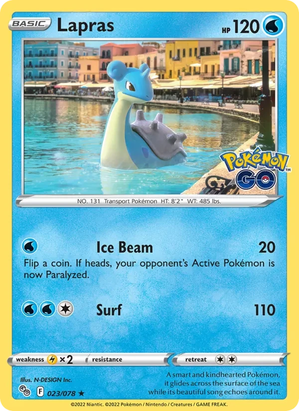 Lapras 023/78 Pokémon GO Pokémon card