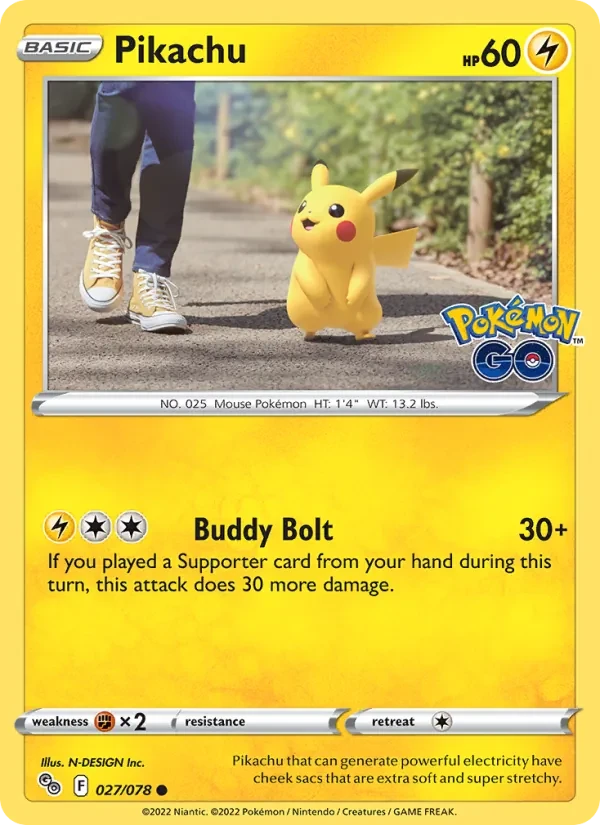 Pikachu 027/78 Pokémon GO Pokémon card