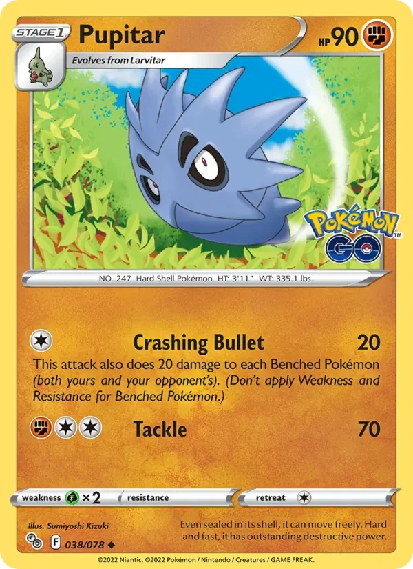 Pupitar 038/78 Pokémon GO Pokémon card