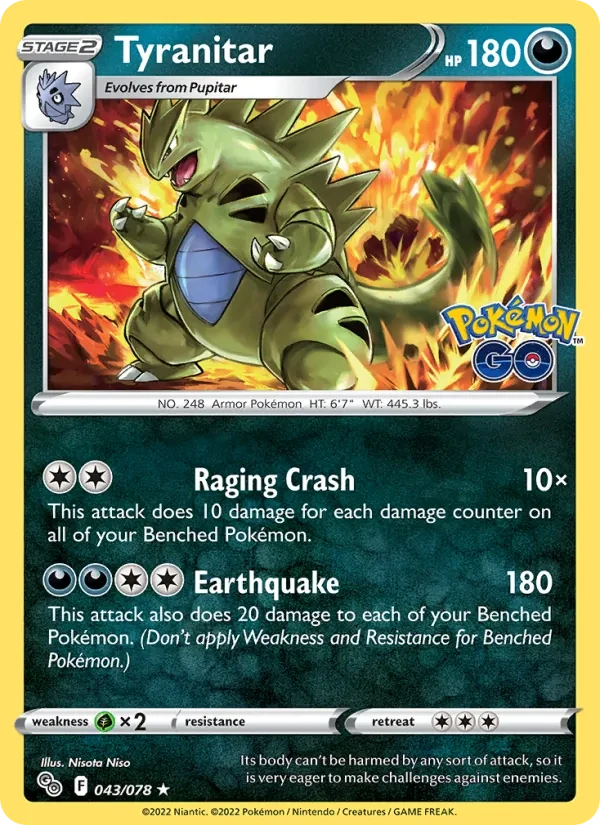 Tyranitar 043/78 Pokémon GO Pokémon card