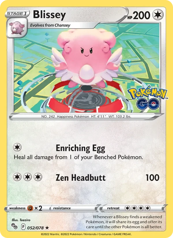 Blissey 052/78 Pokémon GO Pokémon card