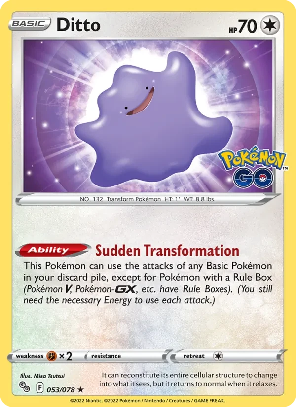 Ditto 053/78 Pokémon GO Pokémon card