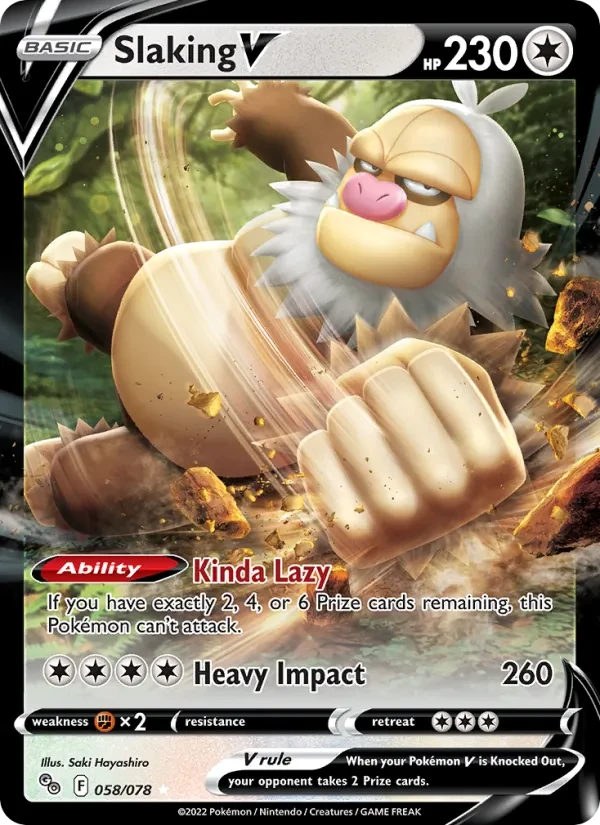 Slaking V 058/78 Pokémon GO Pokémon kaart