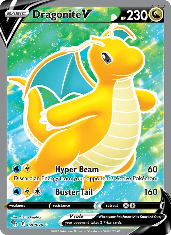 Dragonite V 076/78 Pokémon GO Pokémon card