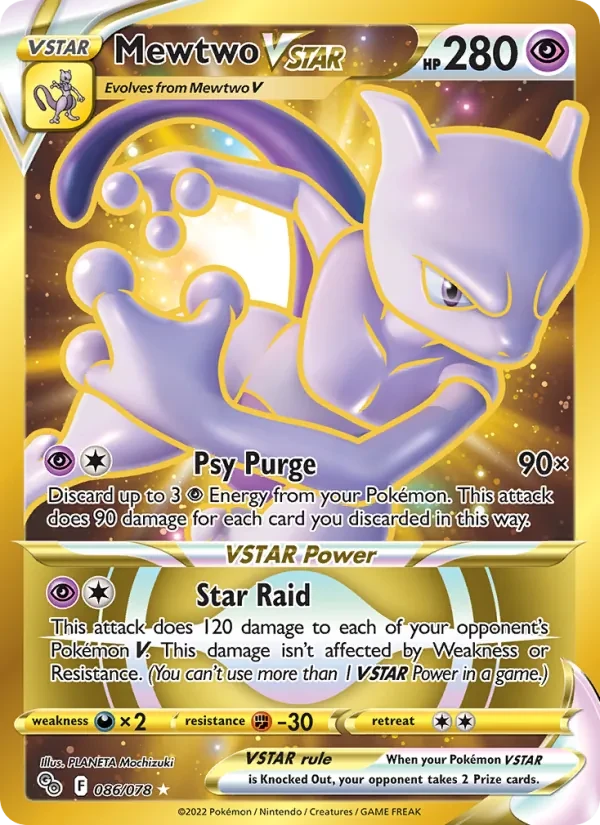 Mewtwo VSTAR 086/78 Pokémon GO Pokémon card