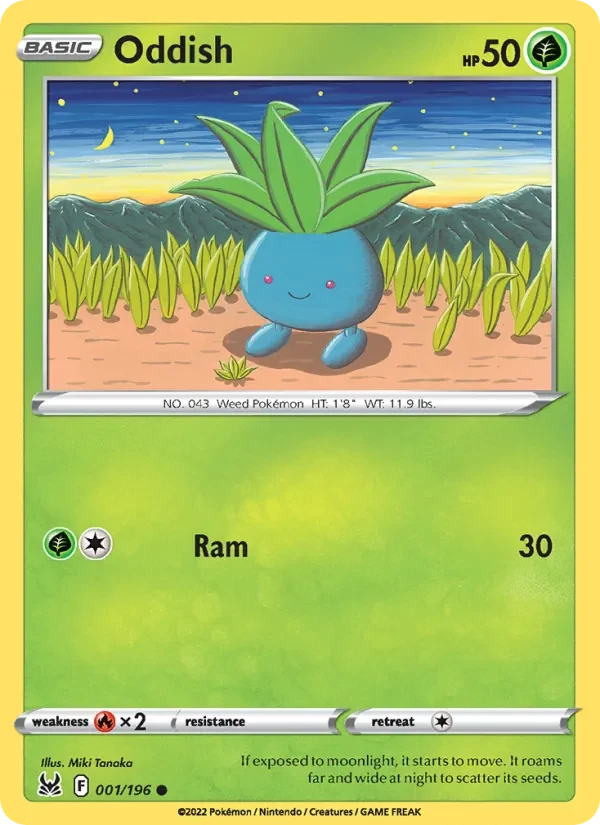 Oddish 001/196 Lost Origin Pokémon card