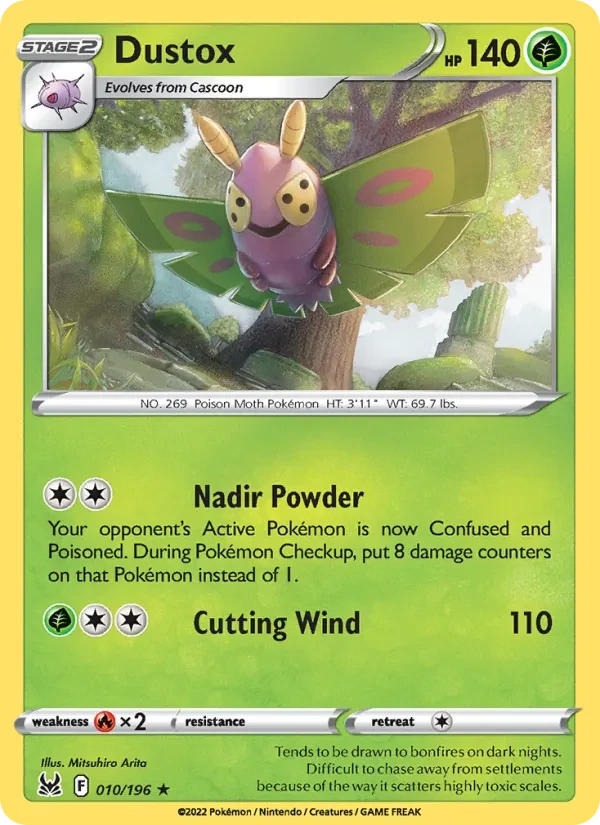 Dustox 010/196 Lost Origin Pokémon card
