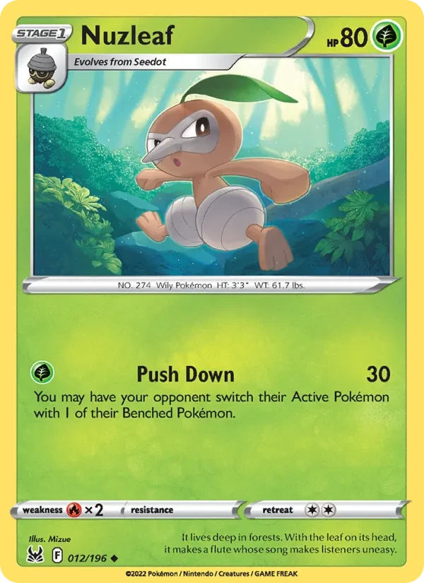 Carta Pokémon Nuzleaf 012/196 Lost Origin