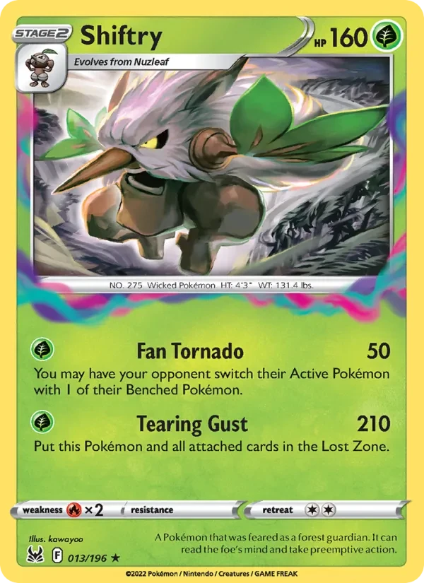 Shiftry 013/196 Lost Origin Pokémon card