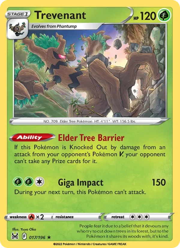 Carte Pokémon Trevenant 017/196 Lost Origin