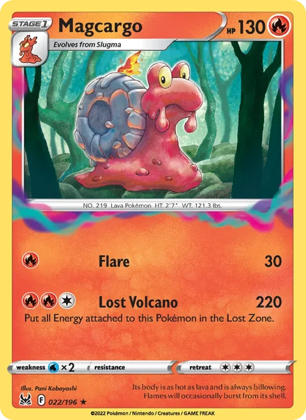 Magcargo 022/196 Lost Origin Pokémon card