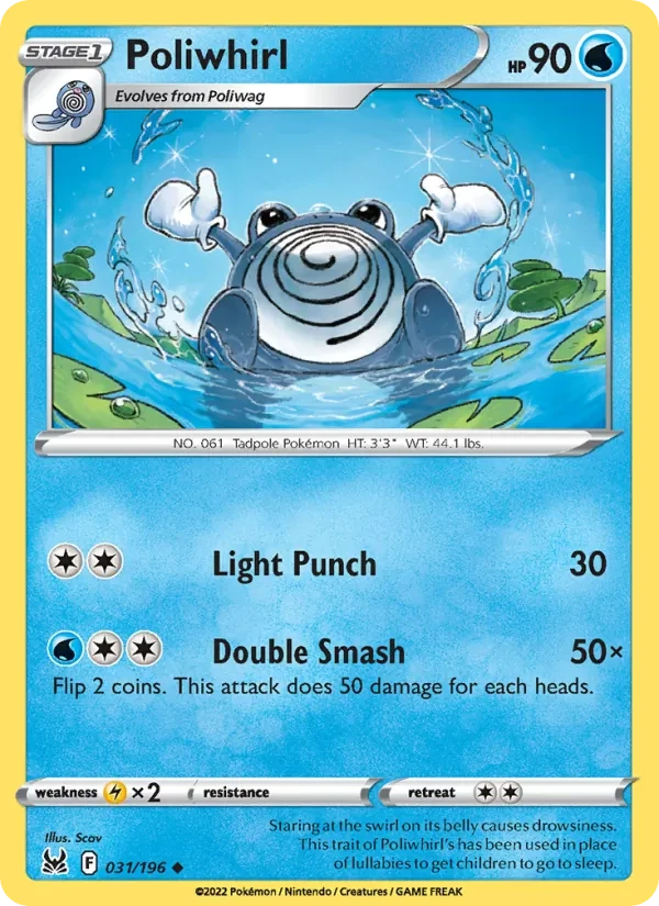 Poliwhirl 031/196 Lost Origin Pokémon Karte