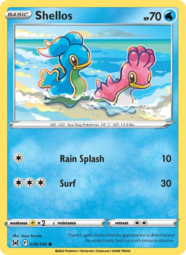 Shellos 039/196 Lost Origin Pokémon card