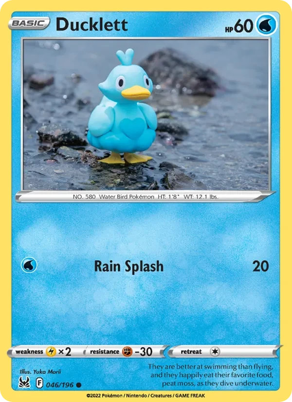 Ducklett 046/196 Lost Origin Pokémon Karte