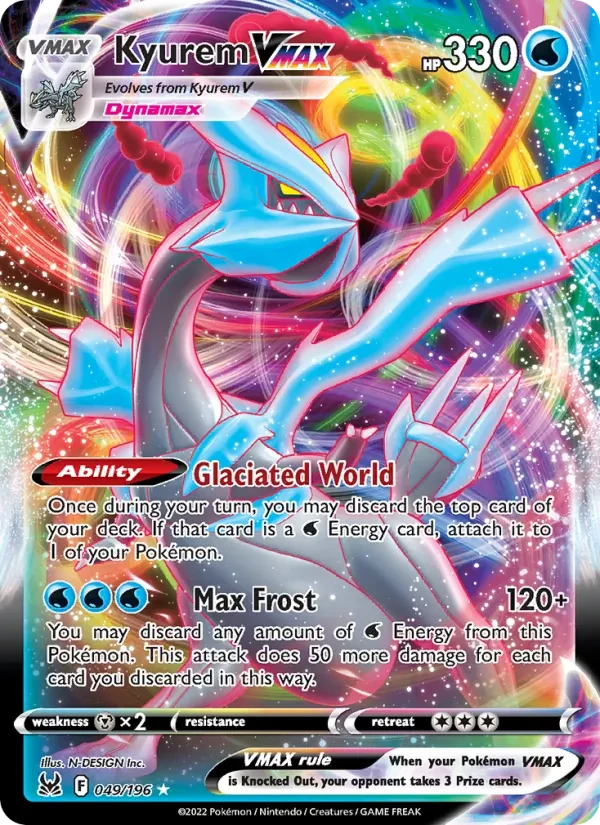 Kyurem VMAX 049/196 Lost Origin Pokémon card