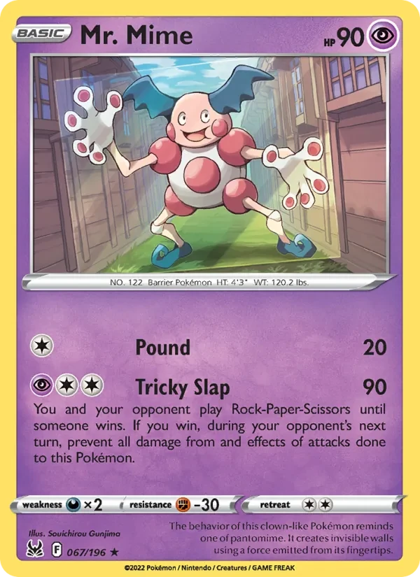 Mr. Mime 067/196 Lost Origin Pokémon card