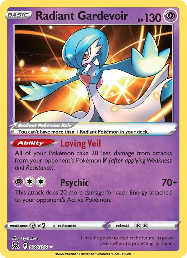Radiant Gardevoir 069/196 Lost Origin Pokémon card