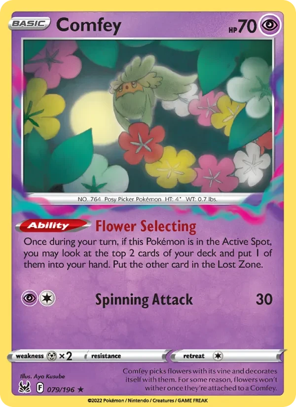 Comfey 079/196 Lost Origin Pokémon card