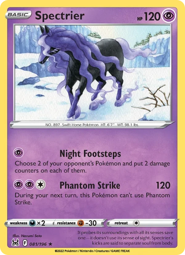 Spectrier 081/196 Lost Origin Pokémon card