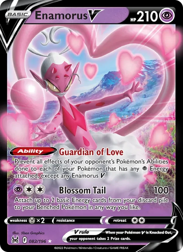 Enamorus V 082/196 Lost Origin Pokémon Karte