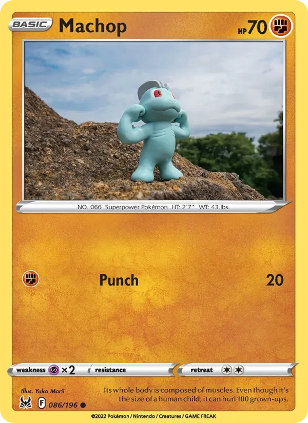 Machop 086/196 Lost Origin Pokémon card