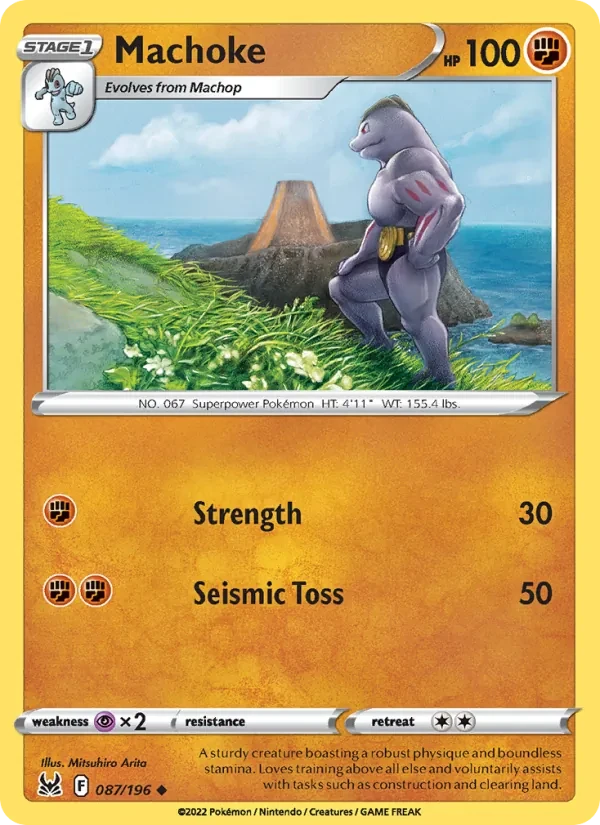 Machoke 087/196 Lost Origin Pokémon kaart