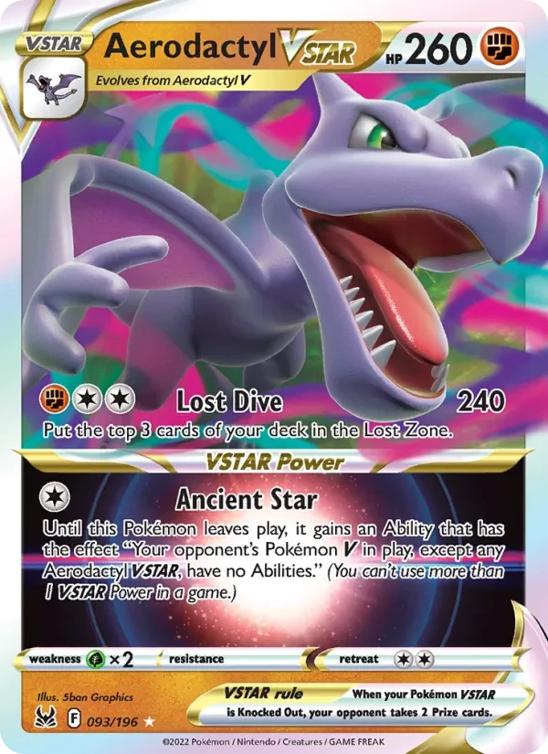 Aerodactyl VSTAR 093/196 Lost Origin Pokémon card