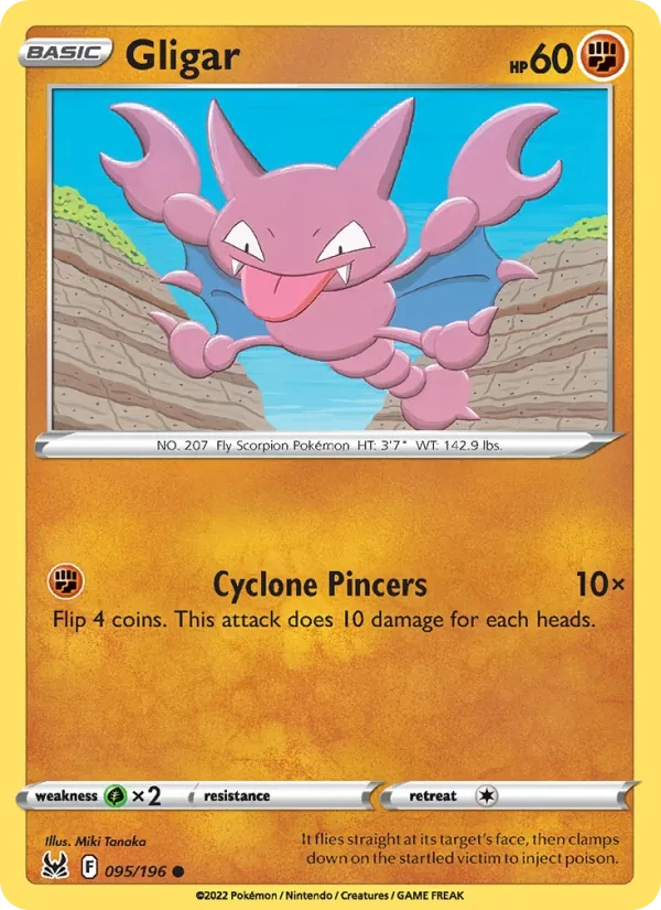Gligar 095/196 Lost Origin Pokémon card